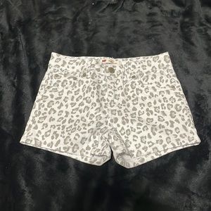 Levi girls animal print shorty shorts